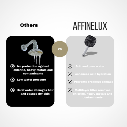 Affinelux Silver Large Panel Shower Head Set